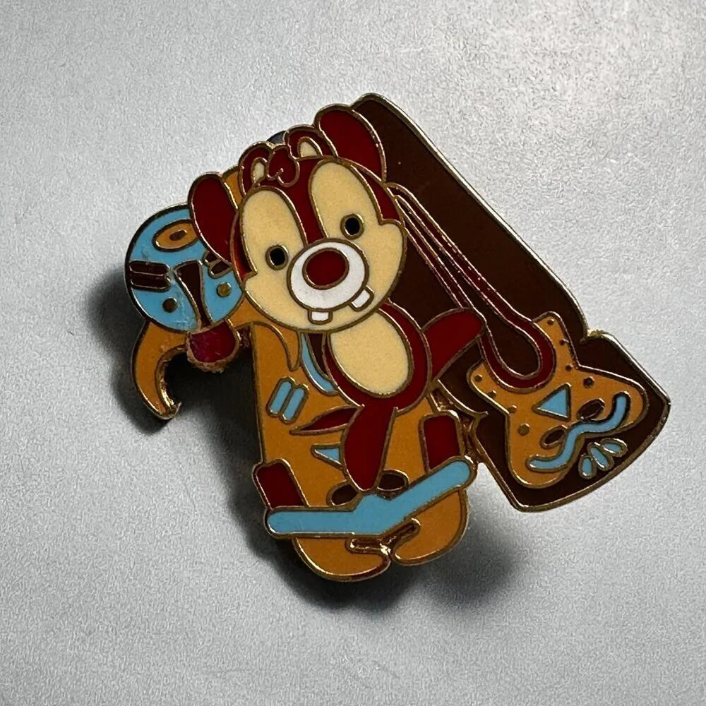 Disney Dale Chipmunk Trading Pin Guitar Tropical Lapel Pin Brooch Badge Jewelry